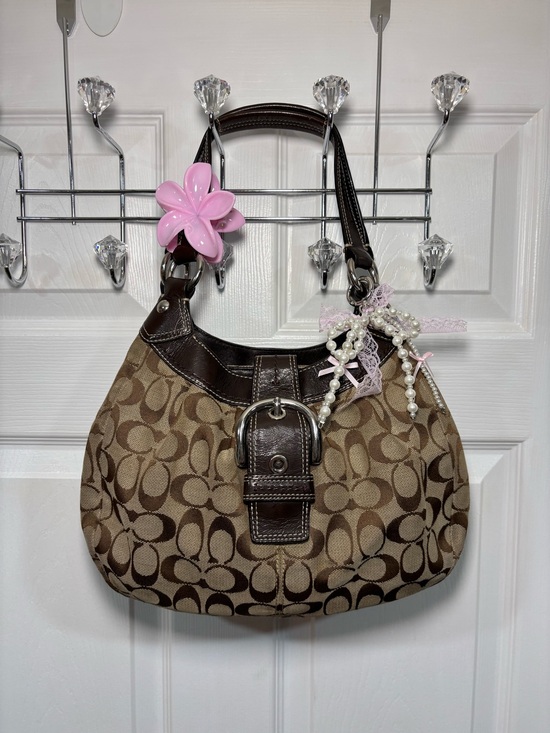 Coach Handbags - 2010 Coach Signature Soho Lynn Medium Canvas Hobo Shoulder Bag 15514